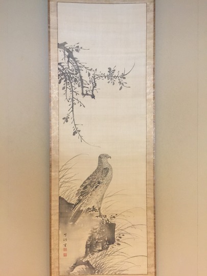 中林竹洞 岩上鷹図｜古美術・掛け軸の販売・買取・鑑定-松本松栄堂