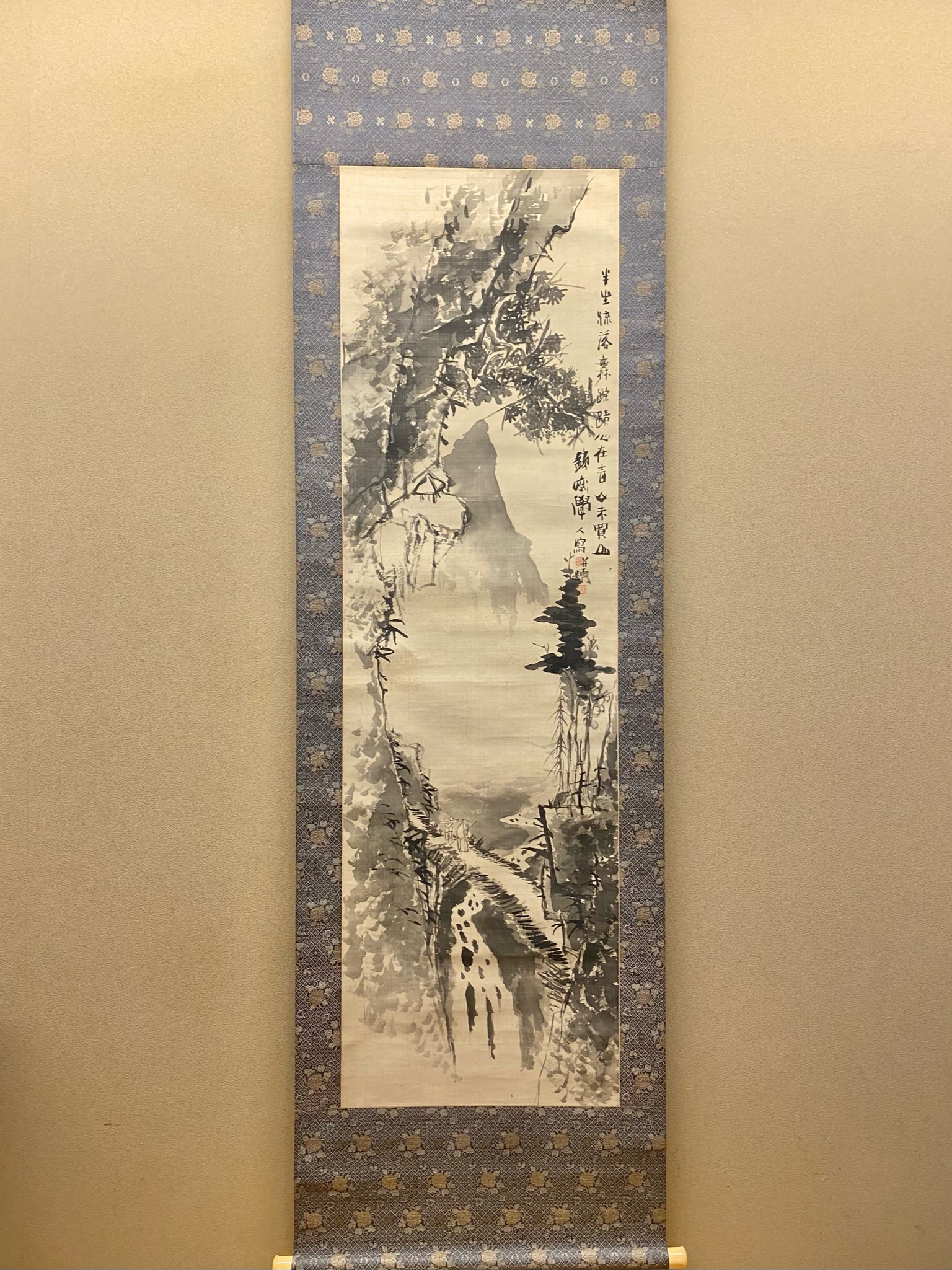 富岡鉄斎 水墨山水図｜古美術・掛け軸の販売・買取・鑑定-松本松栄堂