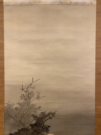 掛け軸 一鳳 『 桜 』 絹本 希少 軸装 茶道具 掛軸 美品 です。 掛け軸