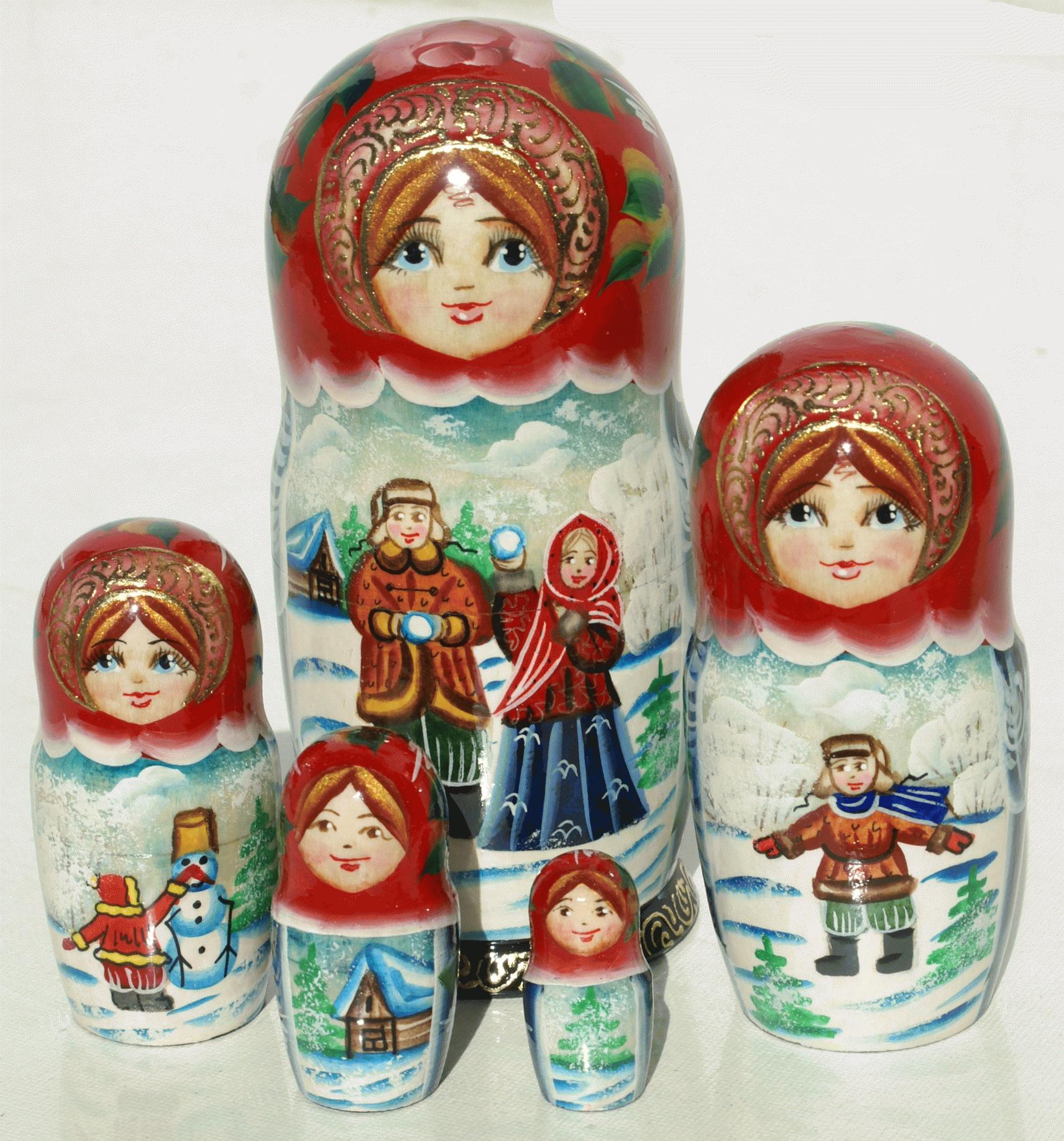 ロシア冬マトリョーシカ Matoryoshika.com上