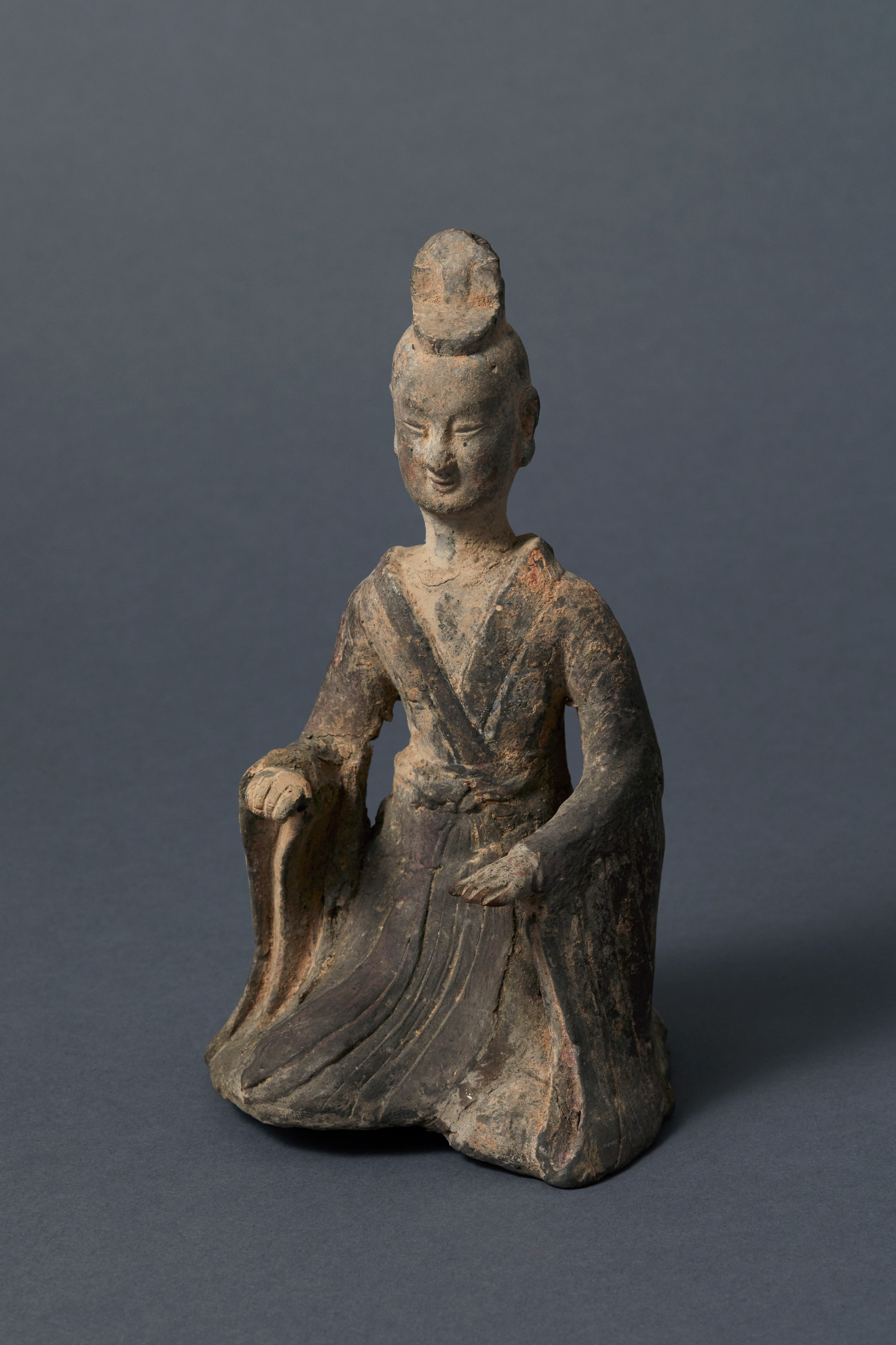 中国 前漢 加彩 犬の俑 中国 前漢 加彩 犬の俑 中国 前漢 加彩 犬の俑