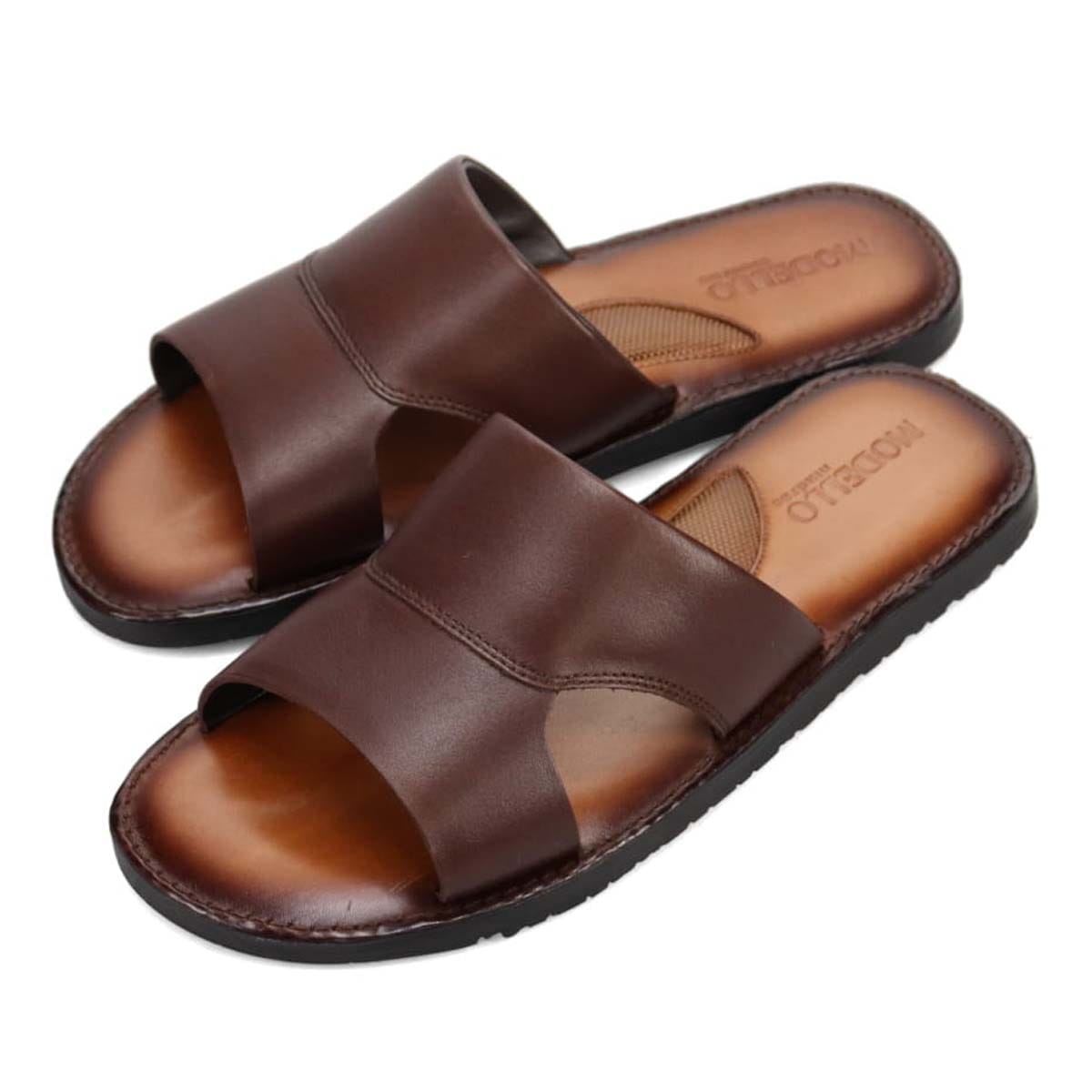 モデロ MODELLO レザーサンダル DM5317(M(25.0～25.5cm) BLACK