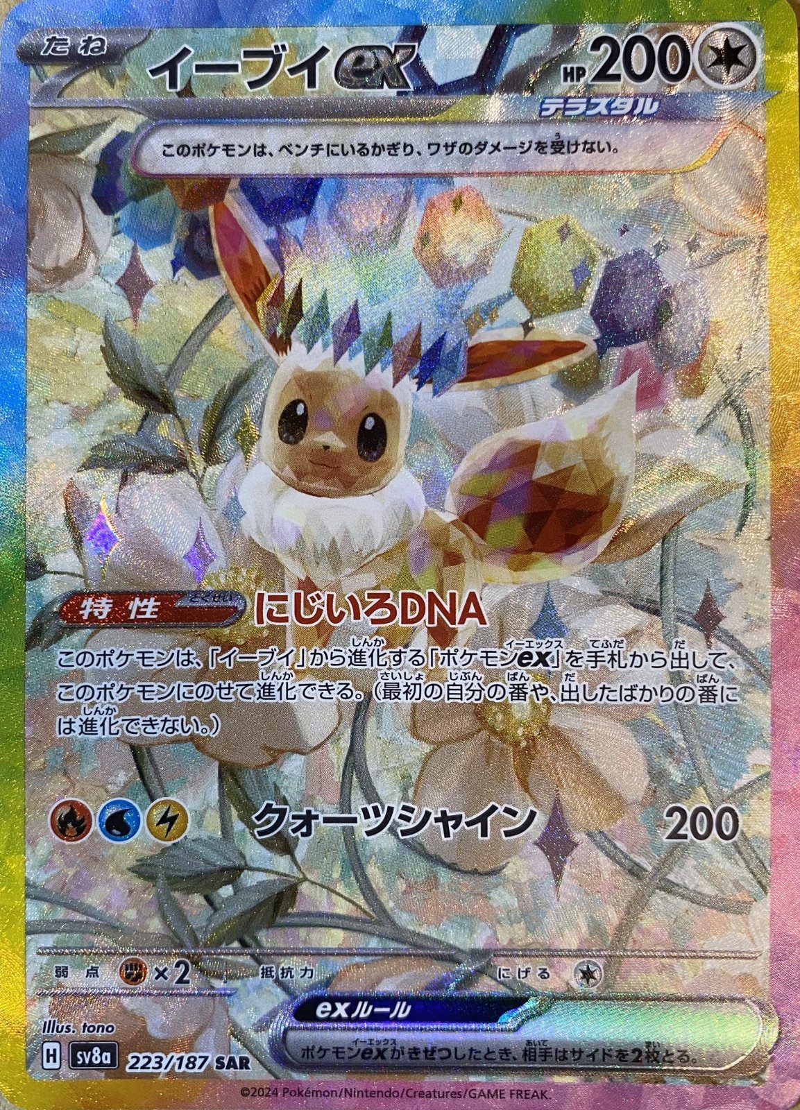 ポケモンカードテラスタルフェス ブイズセット ブイズ ex sar 進化