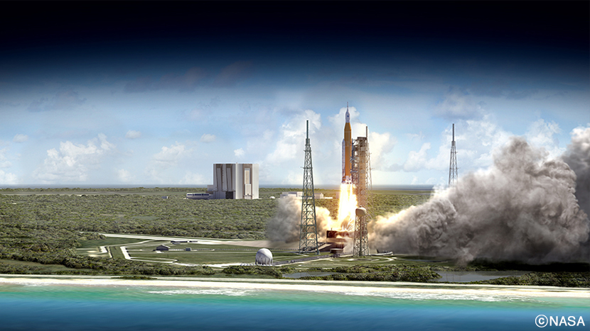 三菱電機：DSPACE 世界最大のロケットSLSが運ぶ、世界最小の月着陸機