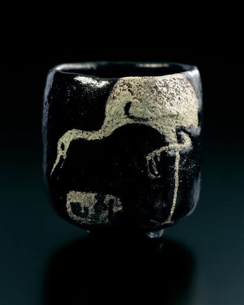 尾形乾山 黒楽茶碗 茶道具 楽茶碗 合わせ箱 尾形光琳 骨董品、美術品