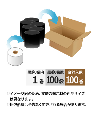 感熱レジロール紙 80mm×50mm×12mm/65μ 1巻100入