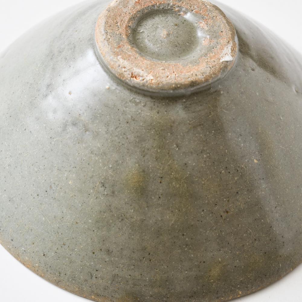 朝鮮古美術 高麗青磁茶碗 草堂作 高麗茶碗 直径13.7cm 木箱附・