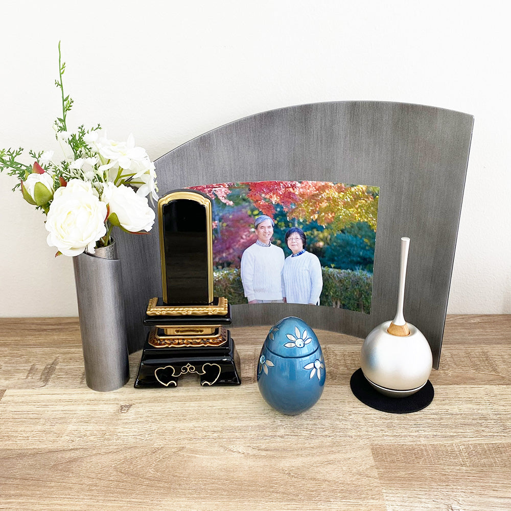 ミニ骨壷|グランブルー|シャインフラワー(真鍮製) – 手元供養の未来創想