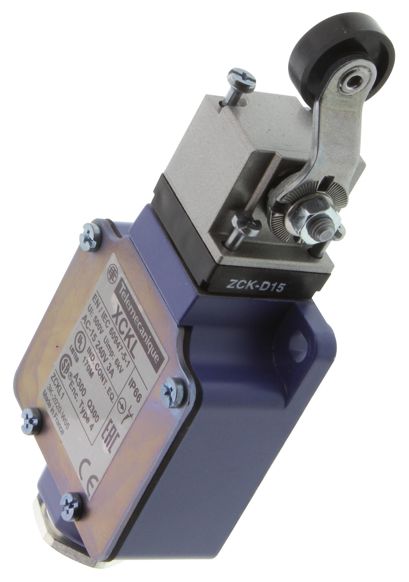 XCK-L115 TELEMECANIQUE SENSORS, Limit Switch, Roller Lever, 3 A