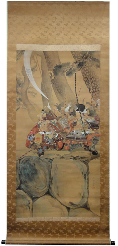 松本楓湖 源頼朝挙兵破れ潜行図(想像)/Web書画ミュージアム