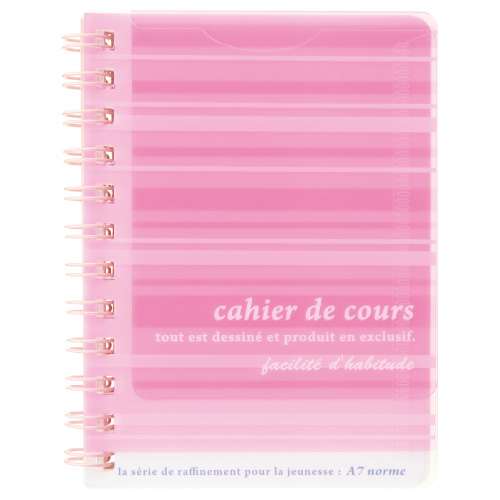 A7変型マポッシュ・Wリングメモ・ピンク | 日本ノート株式会社