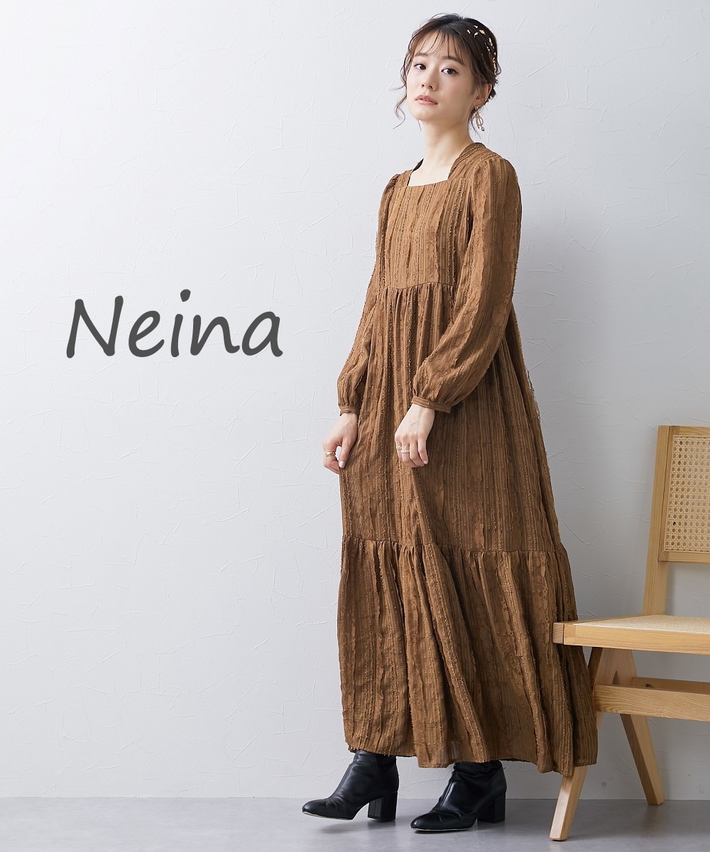 結婚式・パーティー・オケージョンドレス】カットジャガード切り替え