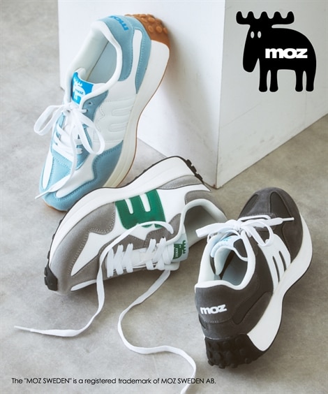 moz（モズ）サイドロゴコンビカラースニーカー（ワイズ3E） 通販