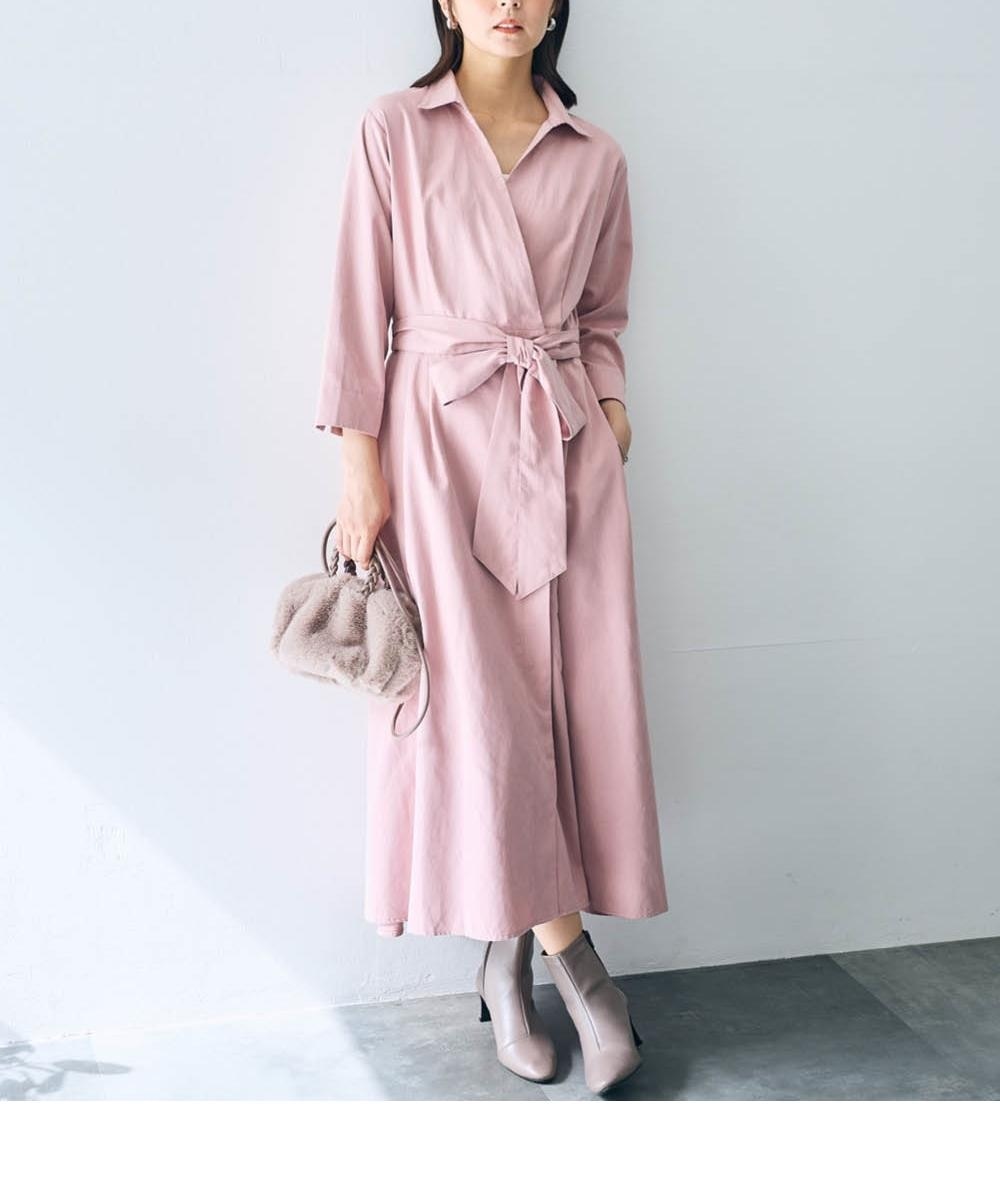 カシュクールAラインワンピース＜大きいサイズ有＞【OtonaSMILE】 通販