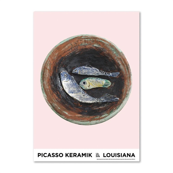 ルイジアナ近代美術館ポスター / Still life with three fish (1957