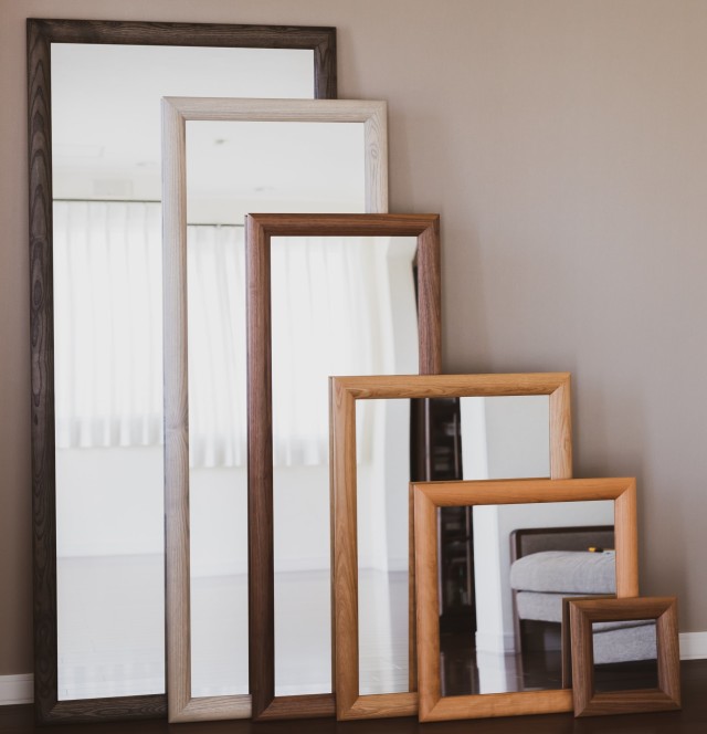 SENNOKI SOL ソル 59x161cm ウォールナット材 姿見 壁掛けミラー 全身鏡