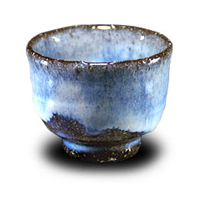 萩焼 泉流山 古賀將夫 花壺 つぼみ露草湯呑（折箱）｜萩焼窯元 萩陶苑