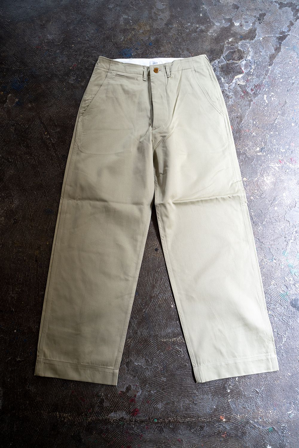 CIOTA - 【ラスト1点】スビンコットンウエポンチノパンツ(SAND BEIGE
