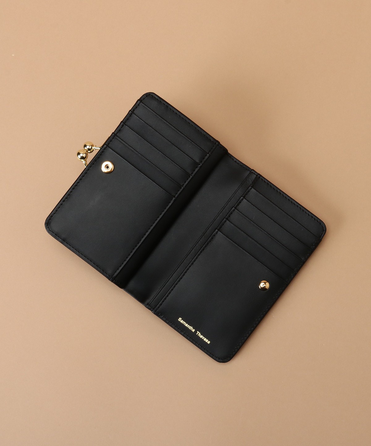 ラメレザービジュー 口金折財布(FREE ブラック): Samantha Thavasa