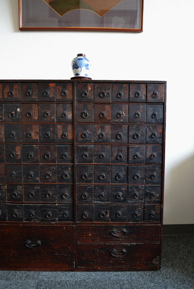 薬箪家具 古道具 民藝 侘寂 骨董 富山薬箪笥 古美術Antique Sam's