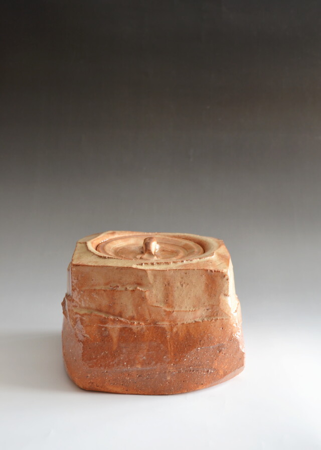 水指、萩焼、宇田川聖谷作 萩焼水指 宇田川聖谷作 茶道具 Antique