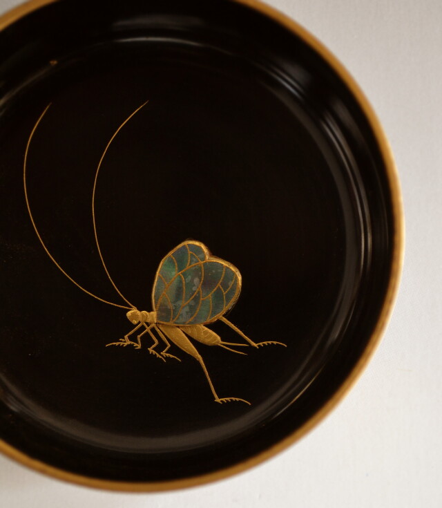 月秋草蒔絵乾漆大棗 奥津一心斉作 茶道具 棗 秋茶道具 大棗 蒔絵 螺鈿