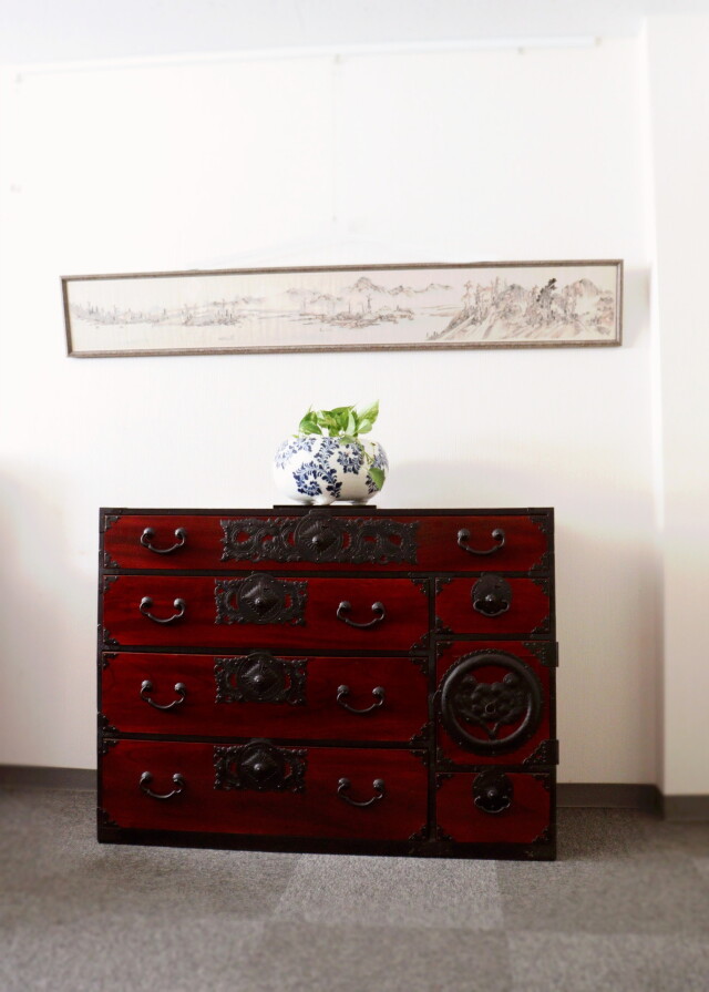 仙台箪笥 時代箪笥 整理箪笥 衣装箪笥 幅約1200mm 和箪笥 送料込み