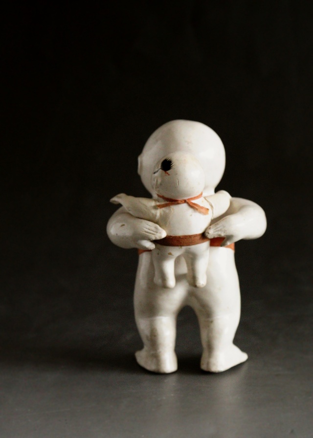 御所人形 つくね 江戸時代 背負い童子 骨董 古美術 小さな御所人形