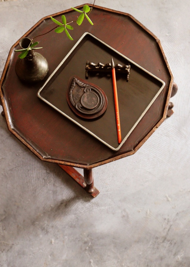 煎茶道具 唐木製 煎茶盆 香盆 火道具 七つ道具 香箸 銀葉挟