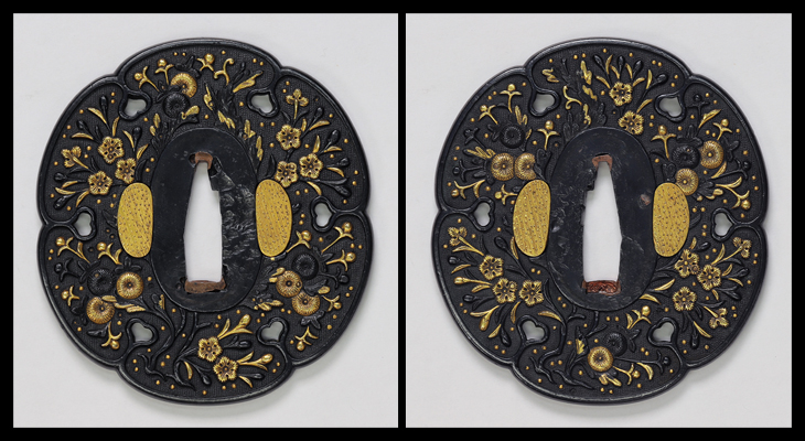 鍔：秋草図 Tsuba:Akikusa Zu