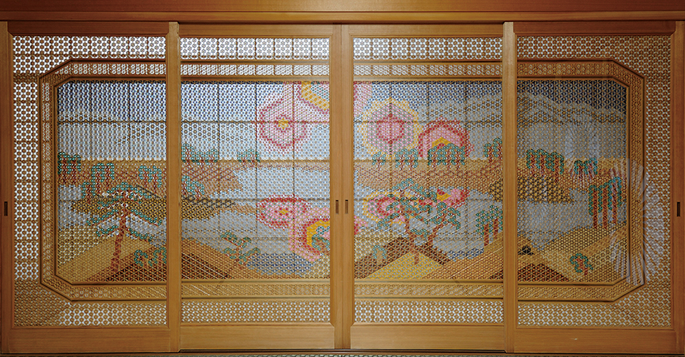 木製 網目状 組子 工芸品 2枚価格 ③ img2132_up2.jpg