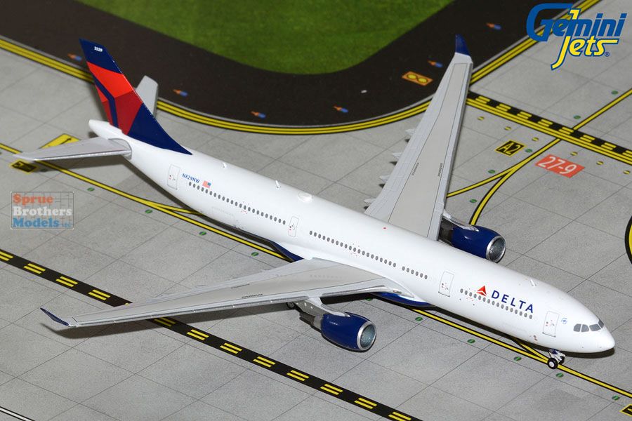 GEMGJ2106 1:400 Gemini Jets Delta Airlines Airbus A330-300 Reg