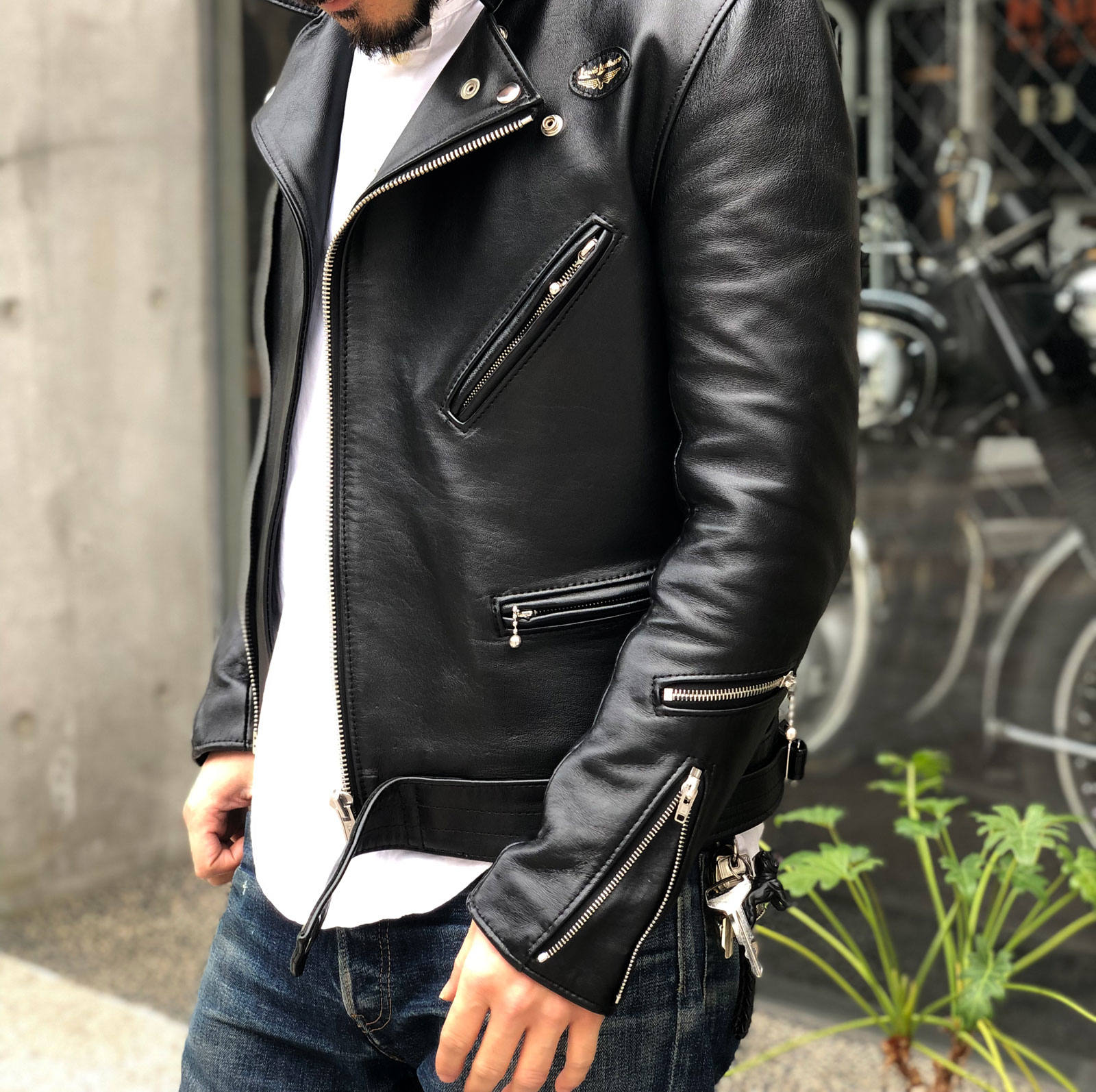 ルイスレザーサイクロンラットランドシープスキン