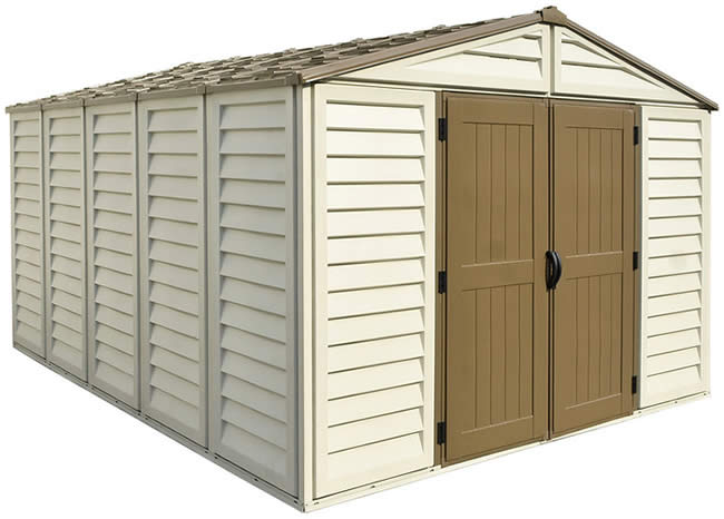 DuraMax 10.5x13 Woodbridge Vinyl Shed w/ Foundation