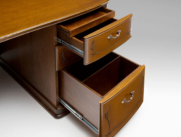 高級アンティーク両袖デスク【書斎家具通販】