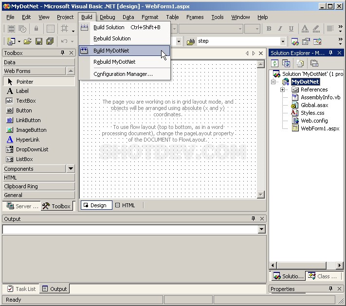 ASP.NET & Visual Studio .Net 2003 - Publish Web Site | ShotDev.Com