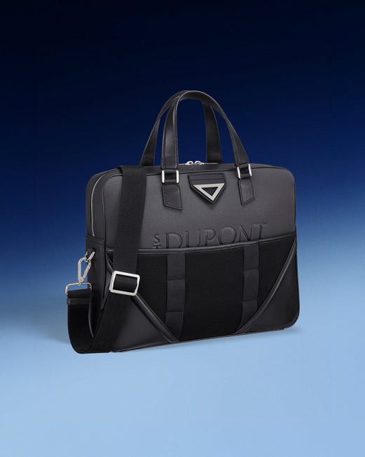 S.T. Dupont Black Grained Leather Pouch