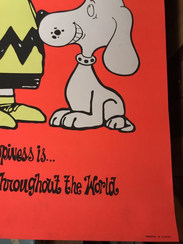 70s USA製 チャーリーブラウン ビンテージ スヌーピー ポスター Snoopy