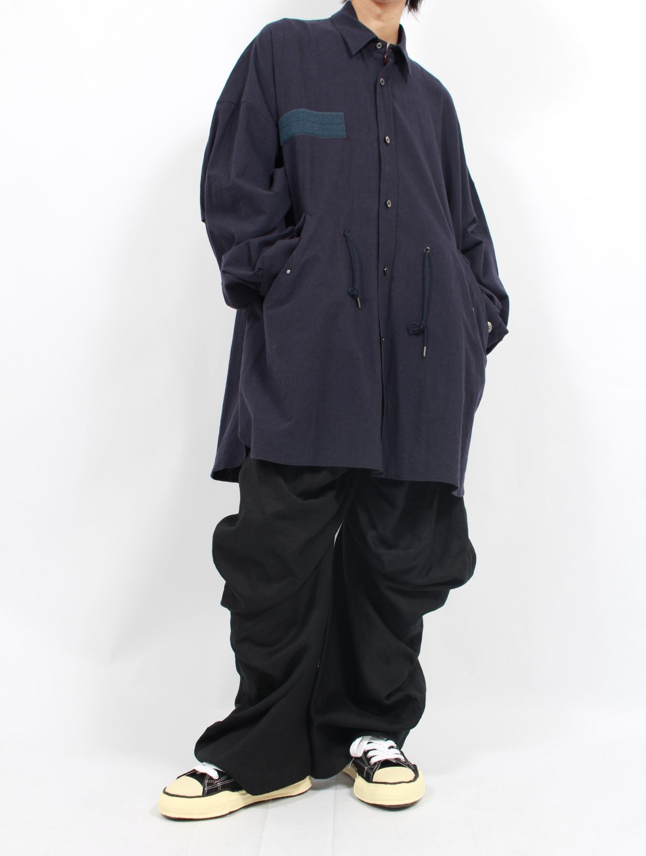 FUMITO GANRYU - 【25SS】ドレープド リネン パンツ / DRAPED LINEN