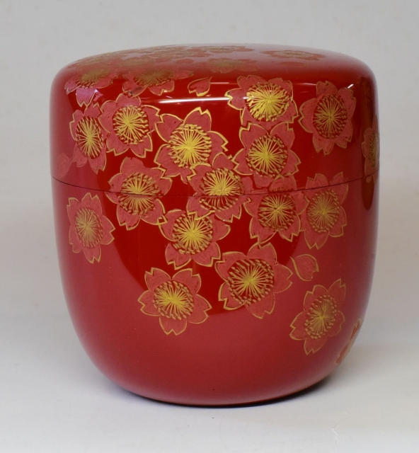 朱中棗 桜蒔絵 山中 中村 宗悦作 すいぎょく園｜創業百年、お茶の