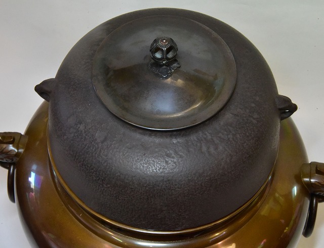 畠春斎 平丸釜添唐銅鬼面風炉 すいぎょく園｜創業百年、お茶の「すい