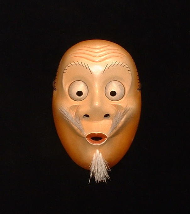 能面打ち狂言面 空吹（うそぶき） 林太一 視点に蝶が舞う