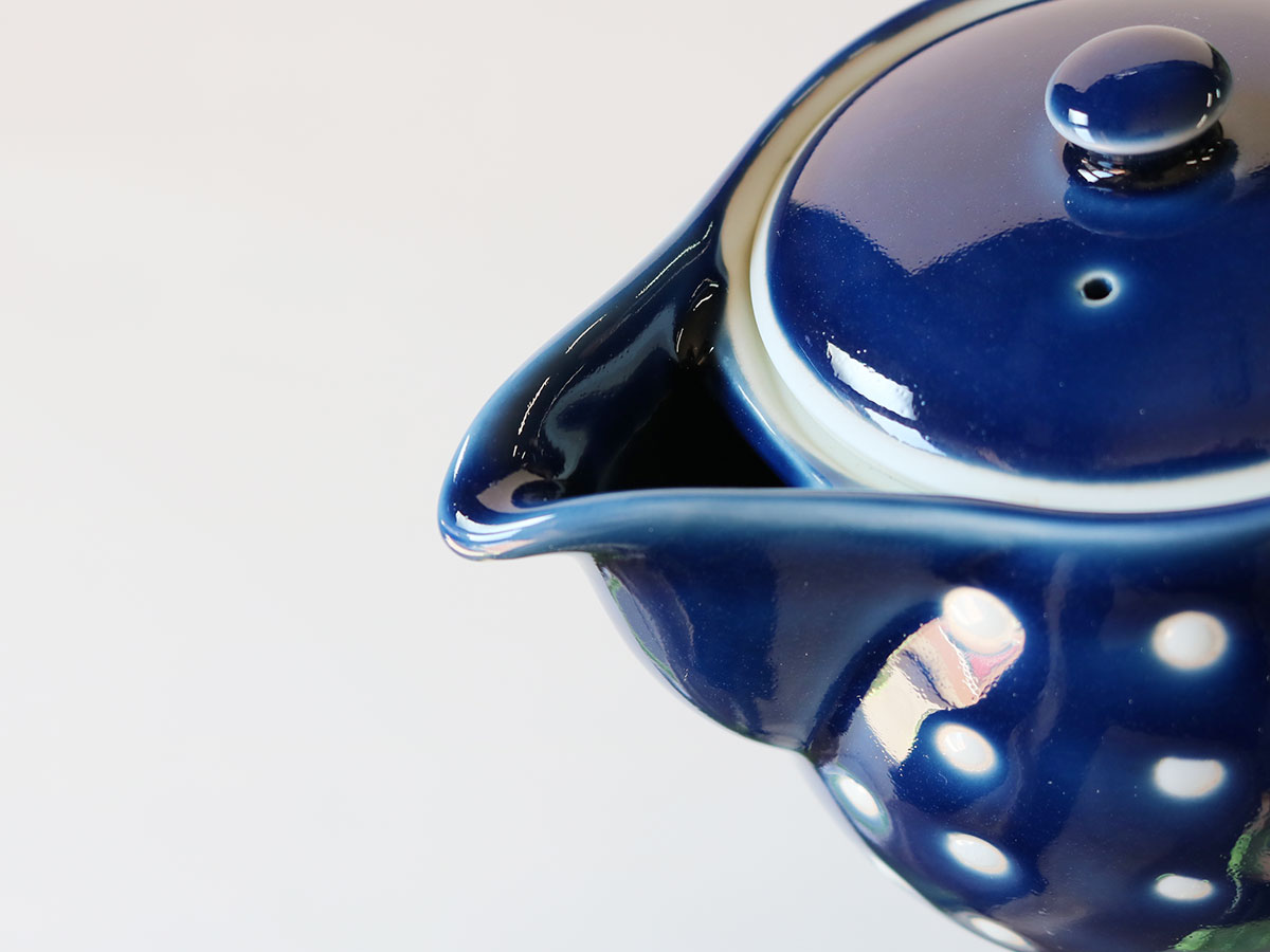 デッドストック 釉ドット ポット 肥前吉田焼