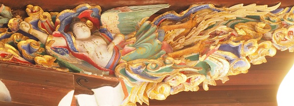 迦陵頻伽 仏画 絹本 掛軸【半鳥人】（阿弥陀経・共命鳥・極楽浄土