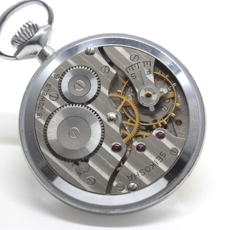 昭和35年の19セイコー鉄道時計/15石/秒針止め機能/絶版時計/19seiko