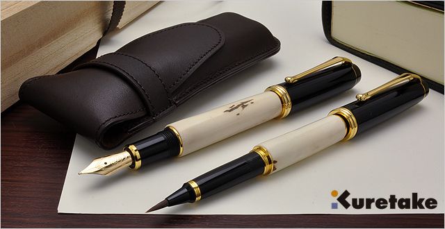 呉竹 KURETAKE クレタケ 万年筆＆万年毛筆 夢銀河 鹿角 DAL140-1