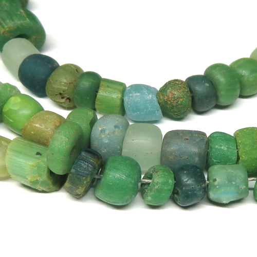 古代とんぼ玉/インドパシフィックビーズ/緑色インドパシフィックビーズ