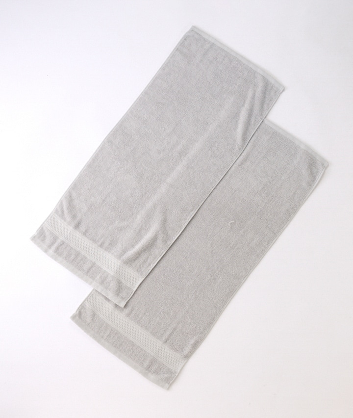 2枚組）フェイスタオル しっかり(80×34㎝ アイボリー): 寝具