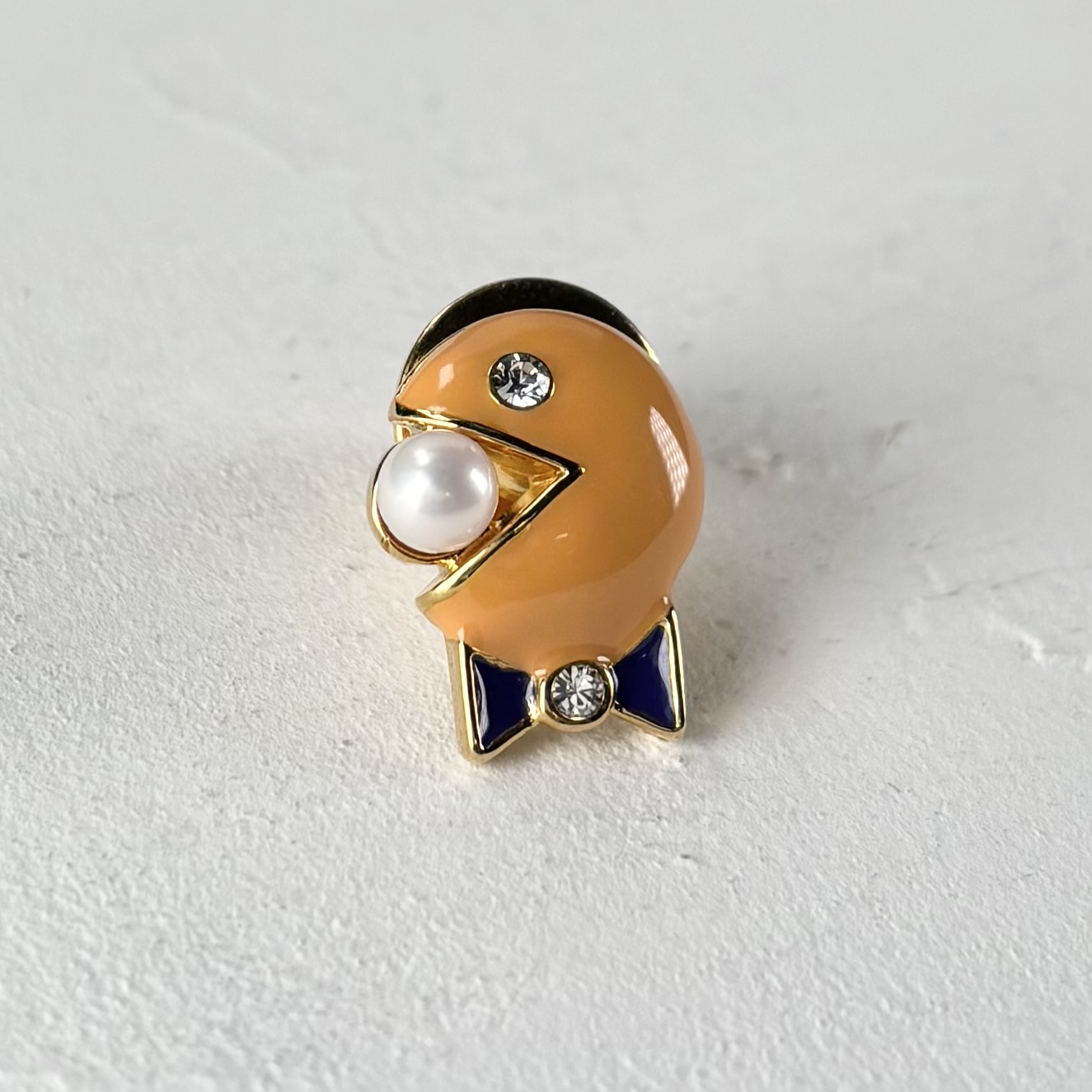 笑顔の贈り物 スマイル パールブローチ 本真珠 ピンブローチ