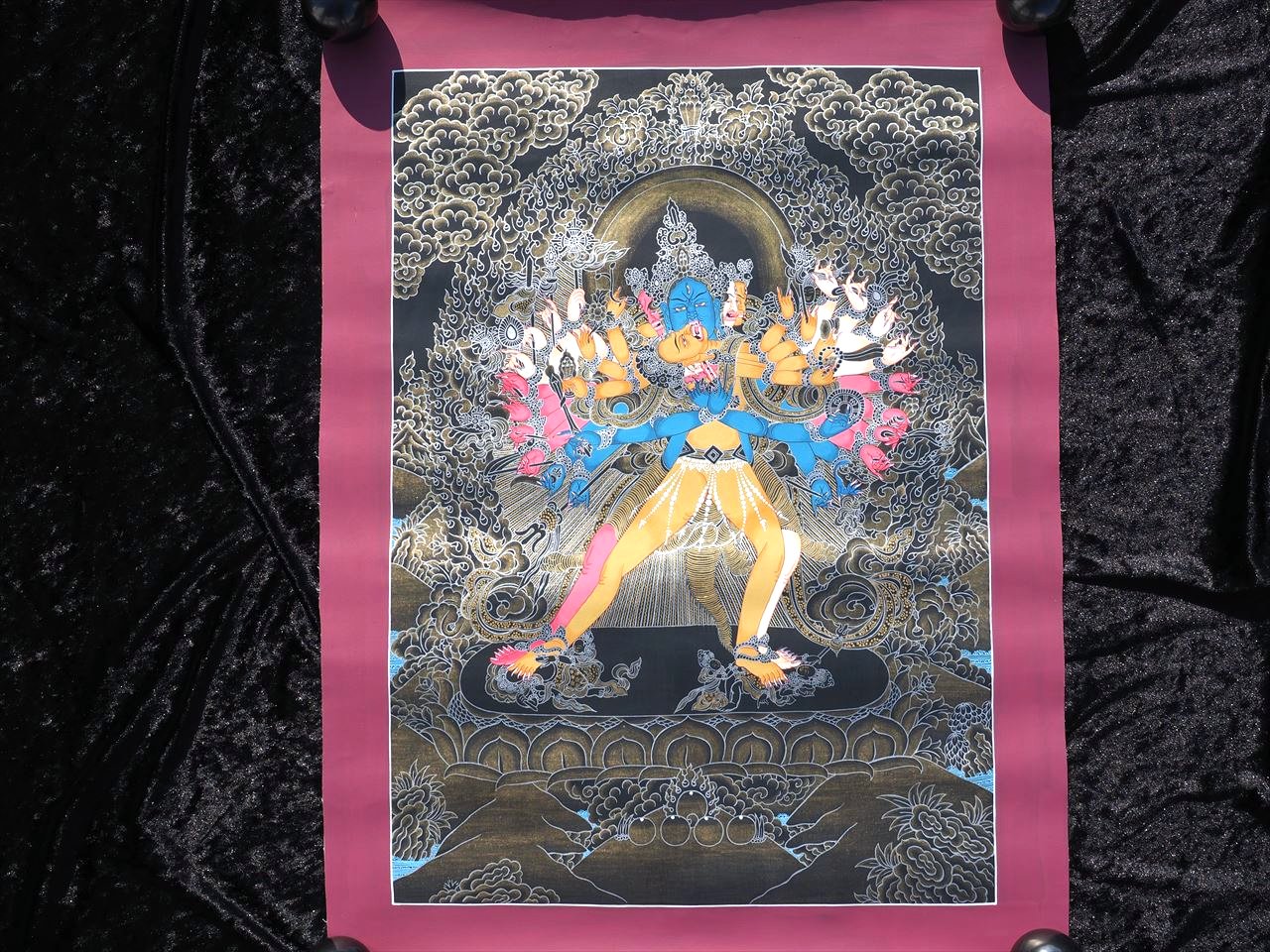 ◇現地より直送！職人による肉筆◇貴重な本物・曼荼羅（マンダラ